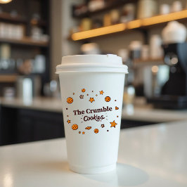 Gemütliches Cookie erfreut Papieraufnahmen Pappbecher