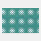 Gemütliches Coral Aquamarin Mixed Weihnachtsmuster Geschenkpapier Set (Vorderseite 3)