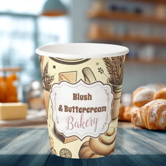 Gemütliches Cottage-Backen Pappbecher