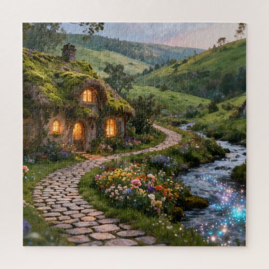 Gemütliches Cottage-Garten-Puzzle Puzzle (Vertikal)