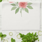 Gemütliches Cottage Herz und Rosen  Geschirrtuch (Gefaltet)