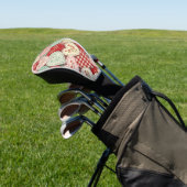 Gemütliches Cottage-Patchwork-Herz-Karodesign Golf Headcover (In SItu)