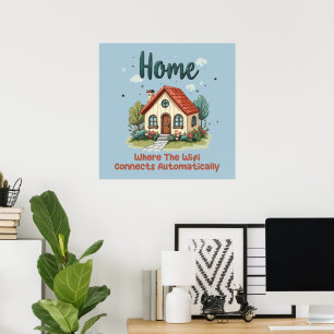 Gemütliches Cottagecore Zuhause Whimsische Hauskun Poster