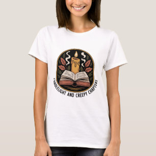 Gemütliches Creme Vintag Candlelight Book Abzeiche T-Shirt