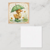Gemütliches Critters & Happy Rain: Niedliches Duck Mitteilungskarte (Vorne/Hinten)