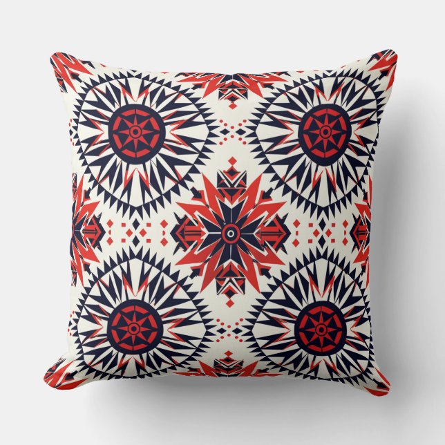 Gemütliches Cyan "Cosmic Interlock" Plush Sherpa B Kissen (Vorderseite)