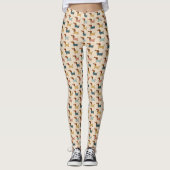 Gemütliches Dackelpullover-Muster Leggings (Vorderseite)