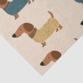 Gemütliches Dackelpullover-Muster Seidenpapier (Detail)