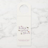 Gemütliches, dankbar dankbar gesegnetes Erntedank Flaschenanhänger (Vorderseite)