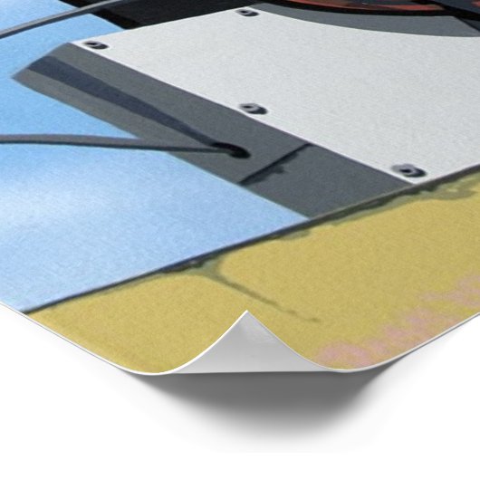 Gemütliches Dogs Diner auf der Route 66 Retro Neon Poster (Ecke)