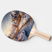 Gemütliches Dorf an Weihnachtsbildern Tischtennis Schläger (Seitenansicht)