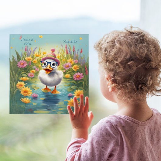 Gemütliches Duckling-Fenster Fensteraufkleber