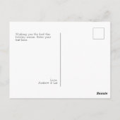 Gemütliches Einfaches Budget Schwarz & Weiß 1 Foto Postkarte (Rückseite)