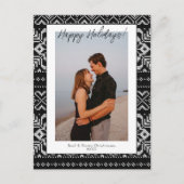 Gemütliches Einfaches Budget Schwarz & Weiß 1 Foto Postkarte (Vorderseite)