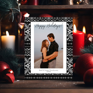 Gemütliches Einfaches Budget Schwarz & Weiß 1 Foto Postkarte