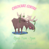 Gemütliches Elch-Cartoon-Illustration Fensteraufkleber (Blatt 3)