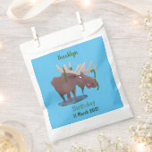 Gemütliches Elch-Cartoon-Illustration Geschenktütchen (Ausgeschnitten)