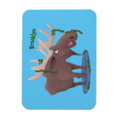 Gemütliches Elch-Cartoon-Illustration Magnet (Vertikal)