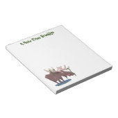 Gemütliches Elch-Cartoon-Illustration Notizblock (angewinkelt)