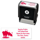 Gemütliches Elch-Cartoon-Illustration Permastempel (Beispiel)