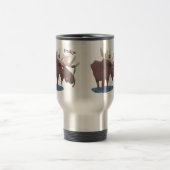 Gemütliches Elch-Cartoon-Illustration Reisebecher (Mittel)