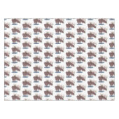 Gemütliches Elch-Cartoon-Illustration Tischdecke (Vorderseite (Horizontal))