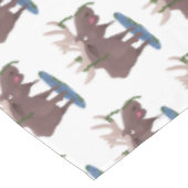 Gemütliches Elch-Cartoon-Illustration Tischdecke (Schrägansicht)