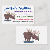 Gemütliches Elch-Cartoon-Illustration Visitenkarte (Vorne/Hinten)