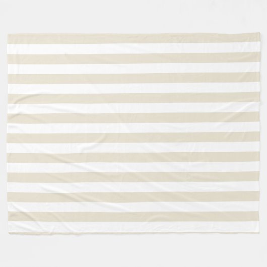 Gemütliches Elegance, cremig weiß gestreift Fleecedecke (Vorderseite (Horizontal))