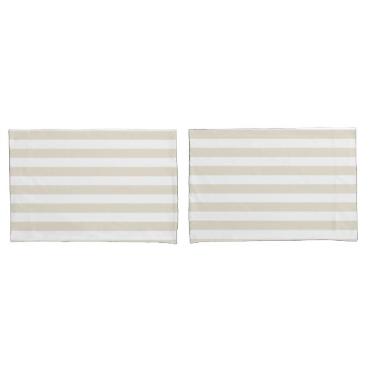 Gemütliches Elegance, cremig weiß gestreift Kissenbezug (Vorderseite-Set)