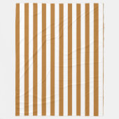 Gemütliches Elegance Warm Amber & Weiß gestreift Fleecedecke (Vorderseite)