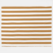 Gemütliches Elegance Warm Amber & Weiß gestreift Fleecedecke (Vorderseite (Horizontal))