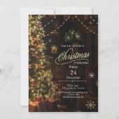Gemütliches & elegantes Weihnachtsfest Einladung (Vorderseite)