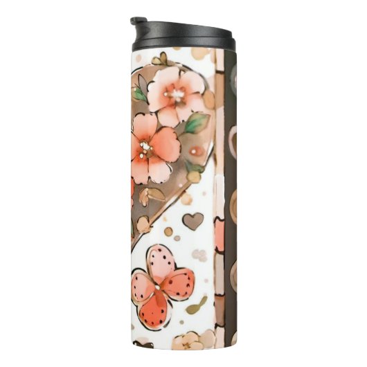 Gemütliches Erdgeschütteldesign Thermosbecher (Nach rechts gedreht)