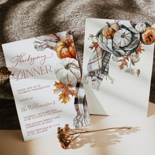 Gemütliches Erntedank Dinner Einladung