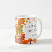Gemütliches Erntedank-Dinner-Party im Herbst Kaffeetasse (VorderseiteRechts)