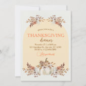 Gemütliches Erntemuster Herbst-Ansammlung Einladung (Vorderseite)