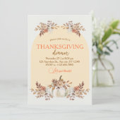 Gemütliches Erntemuster Herbst-Ansammlung Einladung (Stehend Vorderseite)