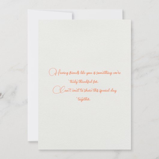 Gemütliches Erntemuster Herbst-Ansammlung Einladung (Rückseite)