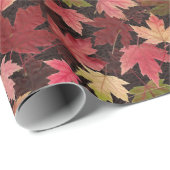 Gemütliches fallendes Blätter Jeden Anlaß Wrapping Geschenkpapier (Rolleneckpunkt)