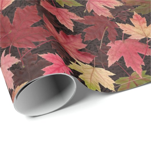 Gemütliches fallendes Blätter Jeden Anlaß Wrapping Geschenkpapier (Rolleneckpunkt)