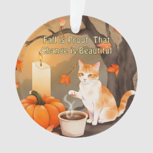 Gemütliches Fallkat mit pumpenneutraler Farbe Ornament