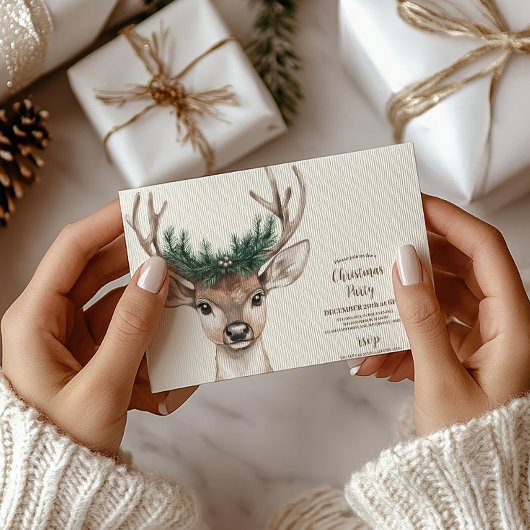 Gemütliches Festfest Rustikale Weihnachten Einladung