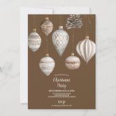 Gemütliches Festfest Rustikale Weihnachten Einladung (Vorderseite)