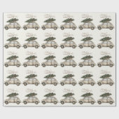 Gemütliches Festfest Rustikale Weihnachten Geschenkpapier (Flach)