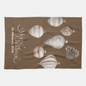 Gemütliches Festfest Rustikale Weihnachten Geschirrtuch (Horizontal)