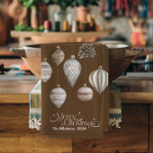 Gemütliches Festfest Rustikale Weihnachten Geschirrtuch