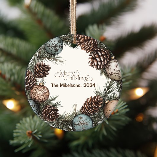 Gemütliches Festfest Rustikale Weihnachten Ornament