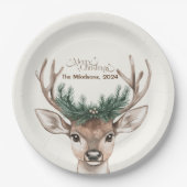 Gemütliches Festfest Rustikale Weihnachten Pappteller (Vorderseite)