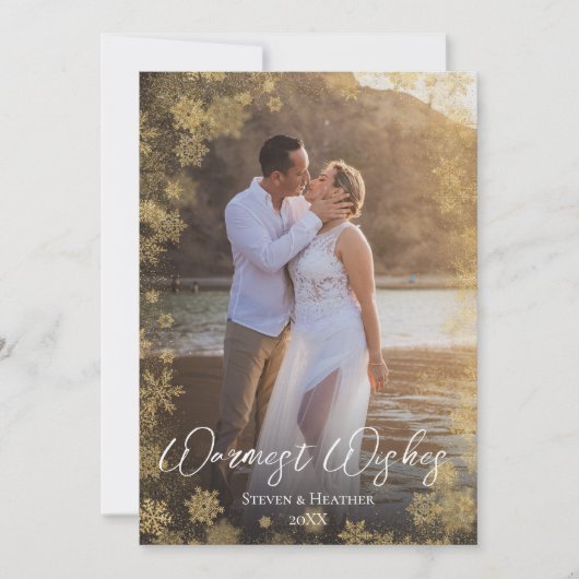 Gemütliches Foto Feiertagskarte (Vorderseite)